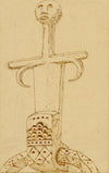 Philip J. Marvin, Iron Work, Palazzo Pubblico, Siena, Italy – 1876 ink drawing
