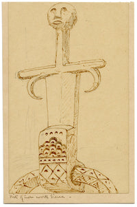 Philip J. Marvin, Iron Work, Palazzo Pubblico, Siena, Italy – 1876 ink drawing