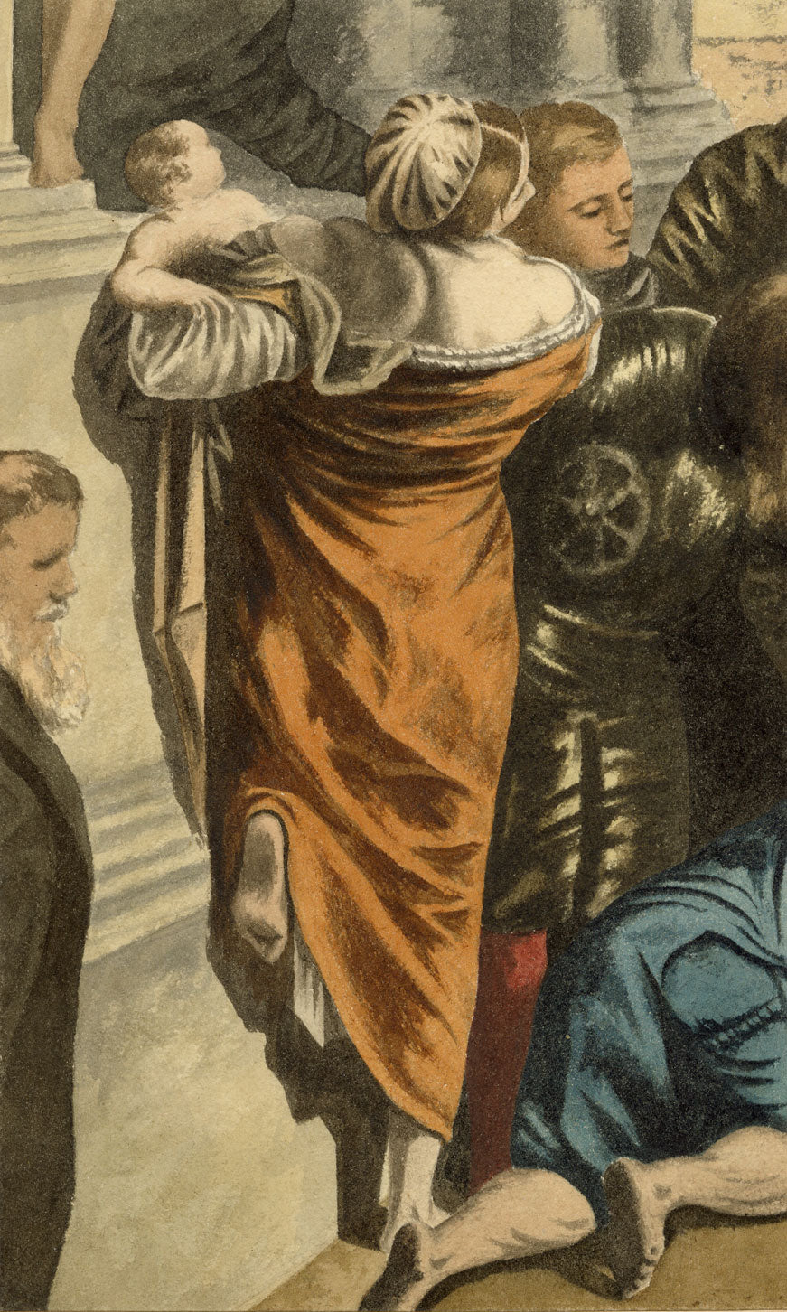 Philip J. Marvin, Tintoretto's Miracle of the Slave, Venice – 1876 watercolour