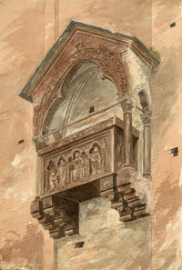 Philip J. Marvin, Tomb of Bartolomeo Dussaini, Verona –1875 watercolour