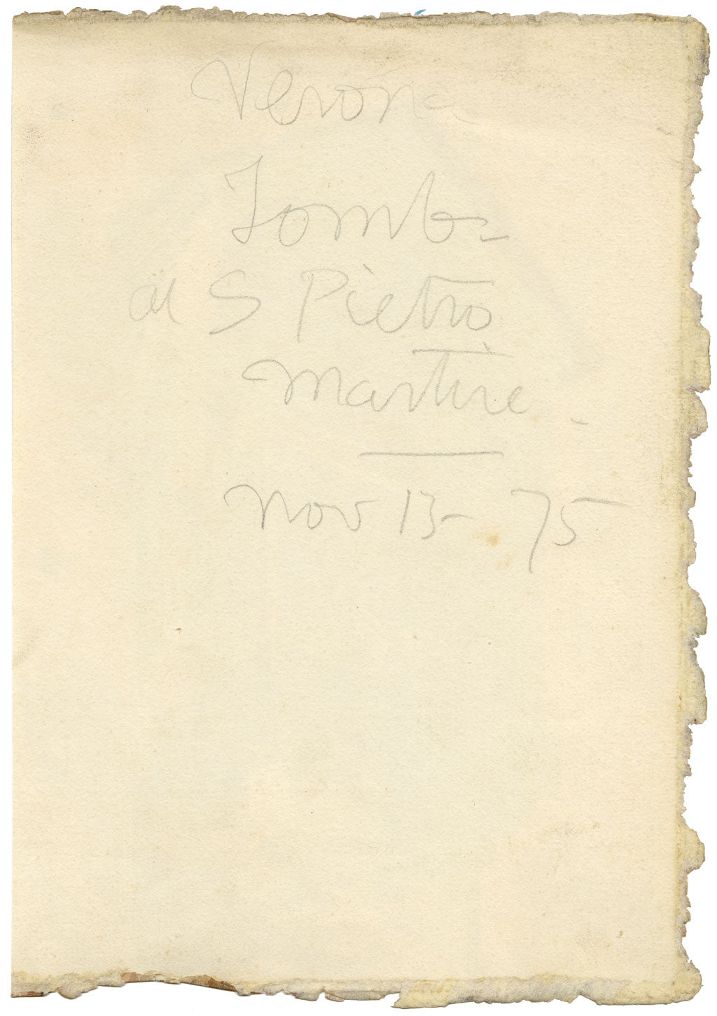 Philip J. Marvin, Tomb of Bartolomeo Dussaini, Verona –1875 watercolour