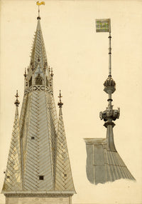 Philip J. Marvin, Notre-Dame-en-Vaux, Châlons-en-Champagne – 1875 watercolour