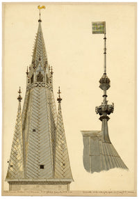 Philip J. Marvin, Notre-Dame-en-Vaux, Châlons-en-Champagne – 1875 watercolour