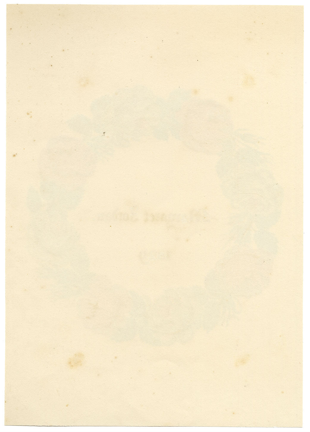 Pink Rose Garland Dedication – Original 1829 watercolour painting