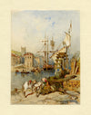 Attrib. Clarkson Frederick Stanfield RA RBA, Falmouth from the Mills – early C19th watercolour