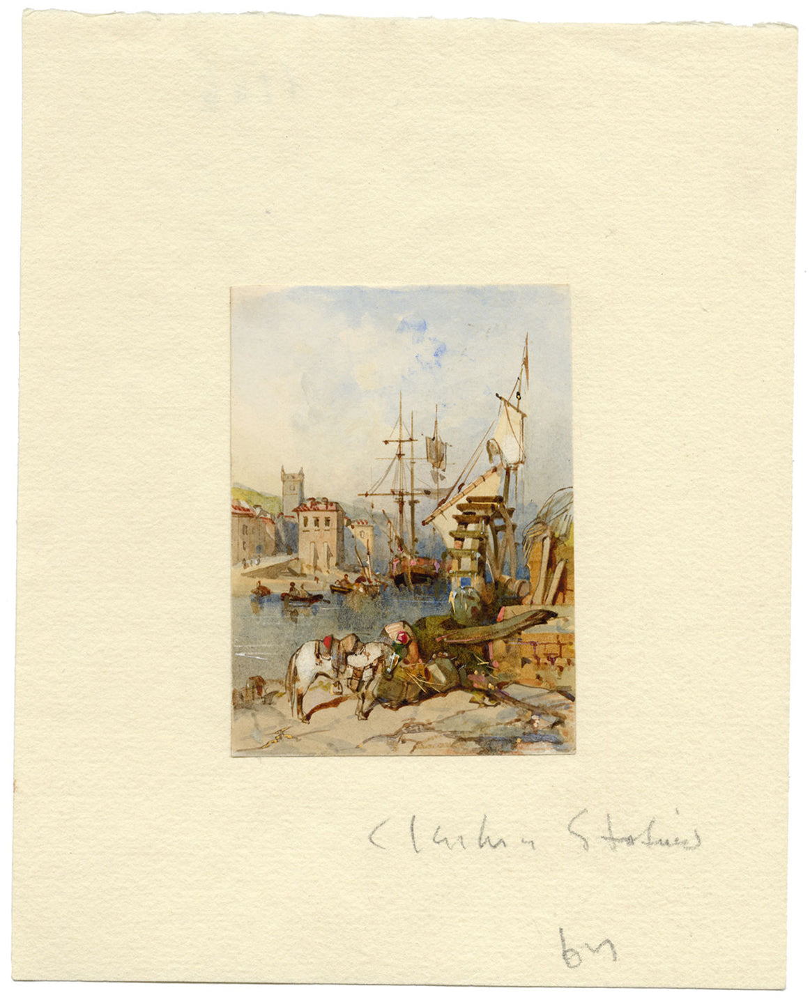 Attrib. Clarkson Frederick Stanfield RA RBA, Falmouth from the Mills – early C19th watercolour