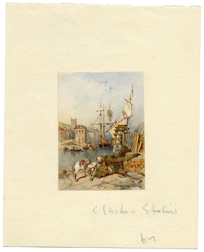 Attrib. Clarkson Frederick Stanfield RA RBA, Falmouth from the Mills – early C19th watercolour