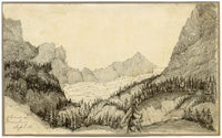 Jane D. Harvey, Rosenlaui Glacier, Switzerland – c.1850 graphite drawing