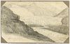 Jane D. Harvey, Rhône Glacier, Switzerland – Original c.1850 graphite drawing