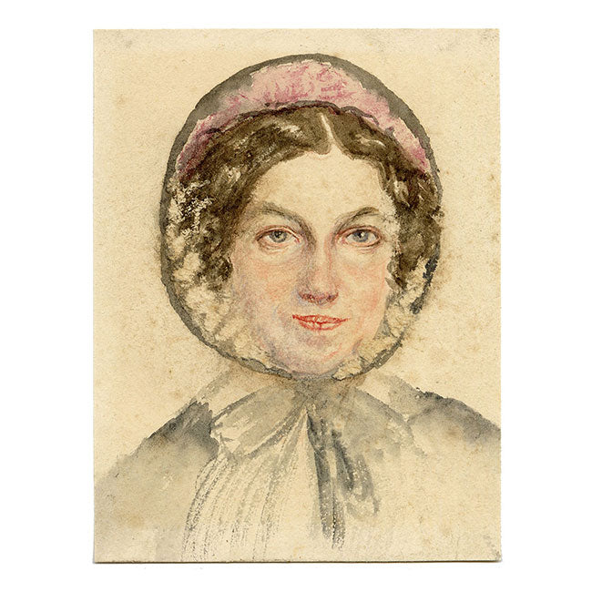 Louisa C. Paris, Portrait of a Woman in Bonnet – early C19th watercolour