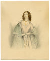 D.E.S., Portrait of a Lady with Cross Pendant – early C19th watercolour