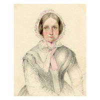 Louisa C. Paris, Portrait of a Lady in a Bonnet – 1848 watercolour painting
