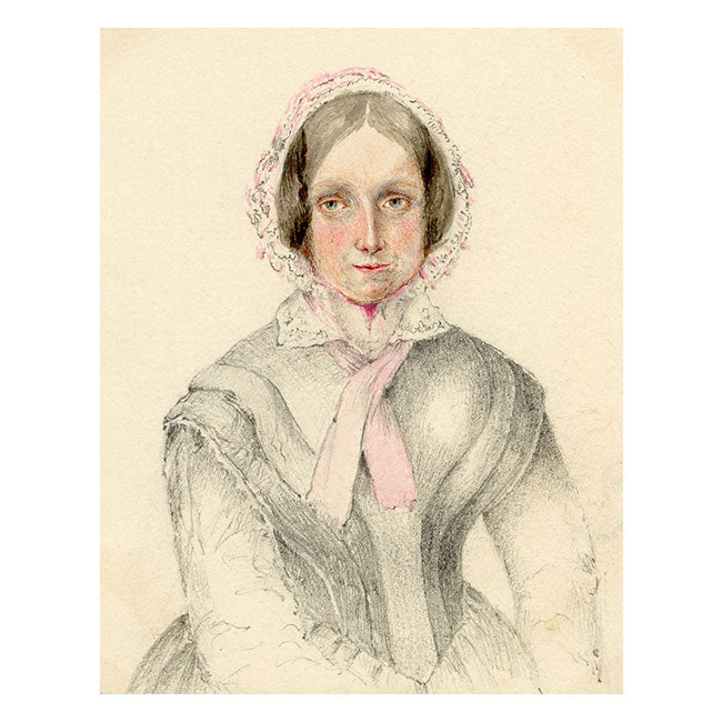 Louisa C. Paris, Portrait of a Lady in a Bonnet – 1848 watercolour painting