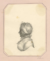 Louisa C. Paris, Silhouette Portrait of a Woman – early C19th graphite drawing