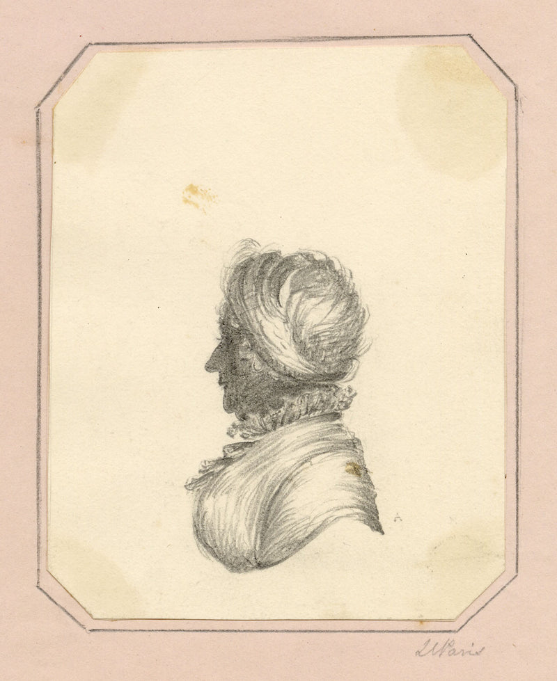 Louisa C. Paris, Silhouette Portrait of a Woman – early C19th graphite drawing