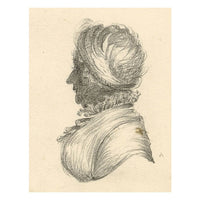Louisa C. Paris, Silhouette Portrait of a Woman – early C19th graphite drawing