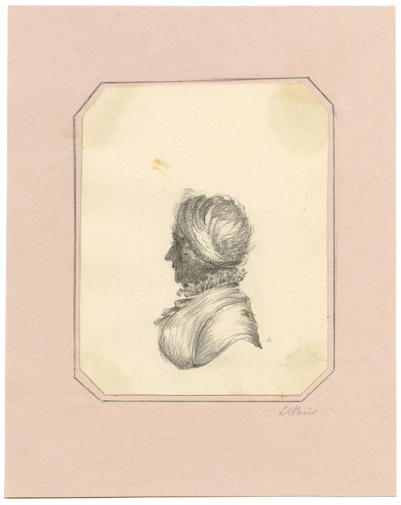 Louisa C. Paris, Silhouette Portrait of a Woman – early C19th graphite drawing
