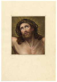 Christ with Crown of Thorns after Guido Reni – early C19th watercolour painting