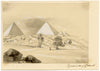Isabella Foster, Pyramids of Giza, Egypt – Original 1852 graphite drawing