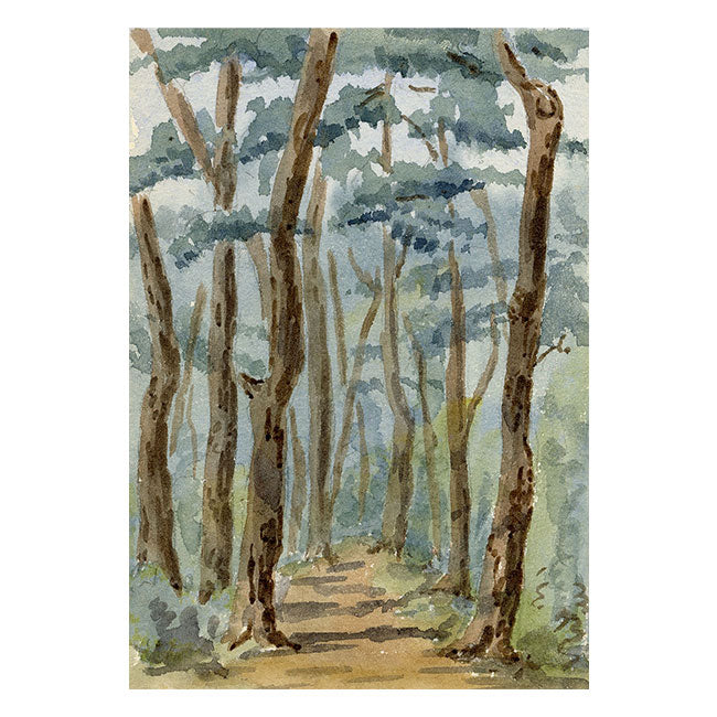 Rosa E. Neumann, Bournemouth Gardens, Dorset – 1895 watercolour painting