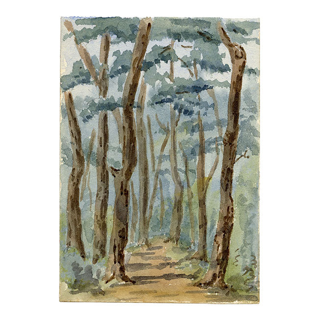 Rosa E. Neumann, Bournemouth Gardens, Dorset – 1895 watercolour painting