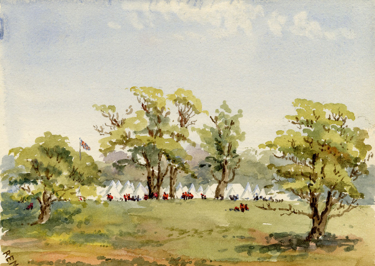 Rosa E. Neumann, CR 3rd Volunteer Battalion Camp, Tatton Park – 1888 watercolour