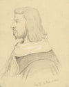 William J. Tipping, Portrait of John II, King of France – 1856 graphite drawing