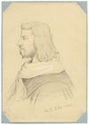 William J. Tipping, Portrait of John II, King of France – 1856 graphite drawing