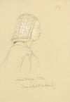 William J. Tipping, Portrait of Anne de Bretagne – 1856 graphite drawing