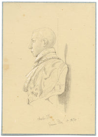 William J. Tipping, Portrait of Charles IX King of France –1856 graphite drawing