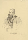 William J. Tipping, Portrait of Pierre de La Ramée – 1856 graphite drawing