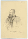 William J. Tipping, Portrait of Pierre de La Ramée – 1856 graphite drawing
