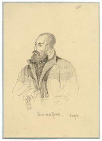William J. Tipping, Portrait of Pierre de La Ramée – 1856 graphite drawing
