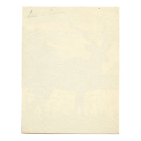 Leland M. Dundas, Eland Antelope Silhouette, Africa – 1920s watercolour painting