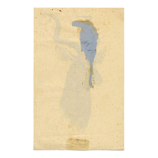 Leland M. Dundas, Greater Kudu, Africa – Original 1927 watercolour painting