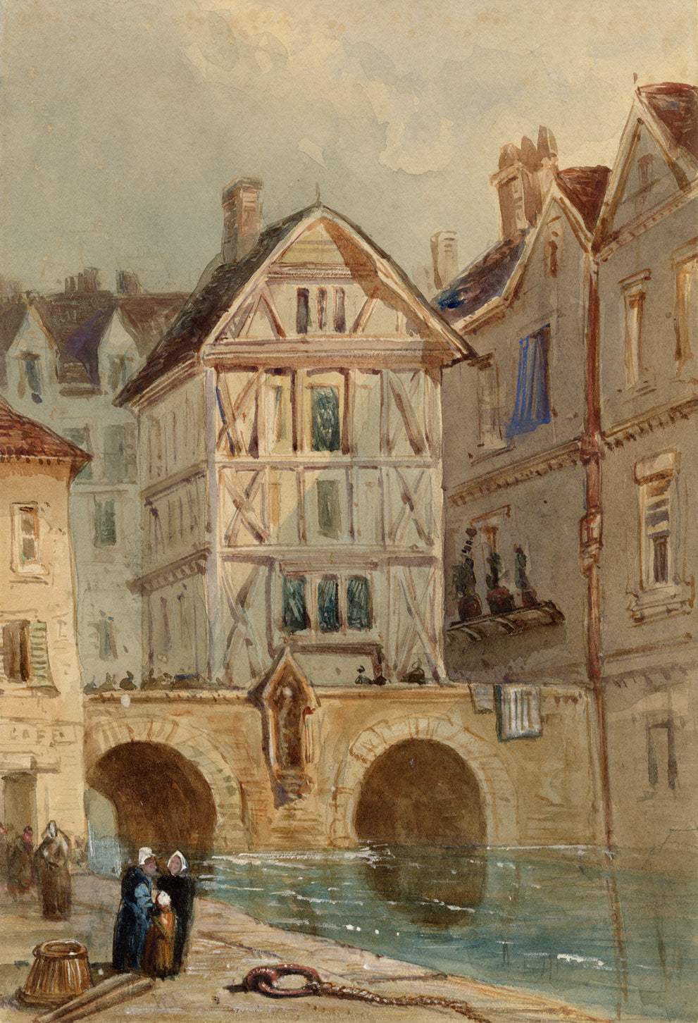 William Callow RWS, Rotterdam Canal – mid-19th-century watercolour painting