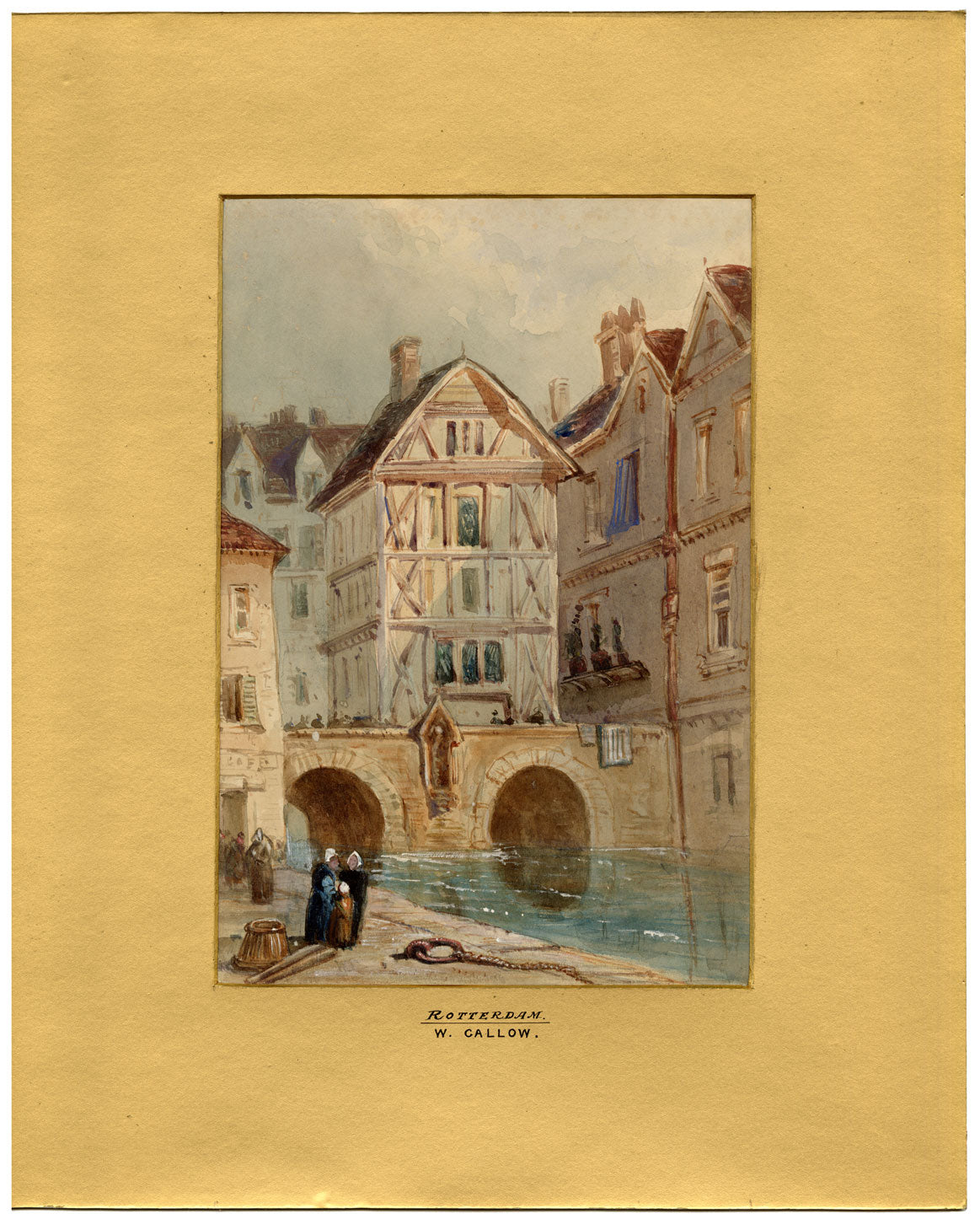 William Callow RWS, Rotterdam Canal – mid-19th-century watercolour painting