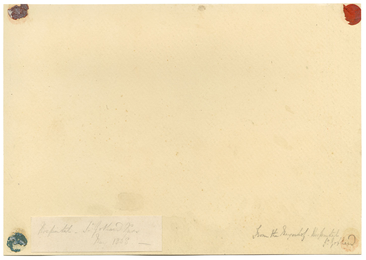 St Gotthard Pass from Meyerhof, Hospental, Swiss Alps –1868 watercolour painting