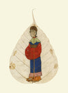 Chinese Bodhi Peepal Leaf Painting Late 18th-century – Qing Dynasty Noblewoman