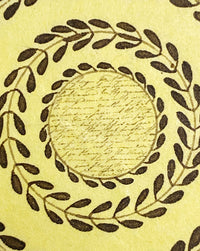 Microcalligraphy Lord's Prayer in Roundel – Original c.1831 pen & ink drawing