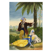 Voltaire's Astarte & Zadig – Original c.1831 watercolour painting