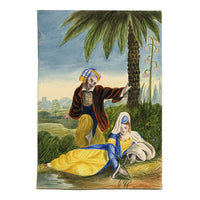 Voltaire's Astarte & Zadig – Original c.1831 watercolour painting