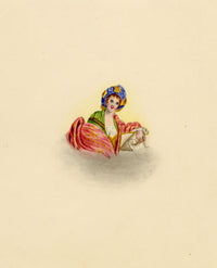 M.A.W., Cumaean Sibyl after Domenichino – Original c.1831 watercolour painting