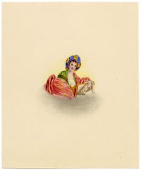 M.A.W., Cumaean Sibyl after Domenichino – Original c.1831 watercolour painting