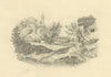 Picturesque Landscape – Original c.1831 graphite drawing