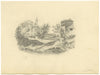 Picturesque Landscape – Original c.1831 graphite drawing