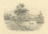 C.W., Possibly Gainsborough Park, Yorkshire – Original c.1831 graphite drawing