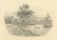 C.W., Possibly Gainsborough Park, Yorkshire – Original c.1831 graphite drawing