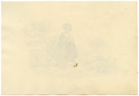Scottish Peasant Girl Resting – Original c.1831 watercolour painting