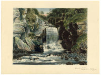 R.J. Blesard, Thornton Force, Kingsdale, Yorkshire Dales – 1833 watercolour
